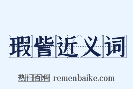 瑕訾近义词是什么意思的图片